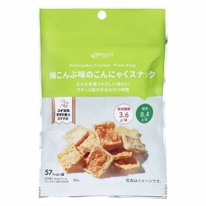エスセレクト　梅こんぶ味のこんにゃくスナック